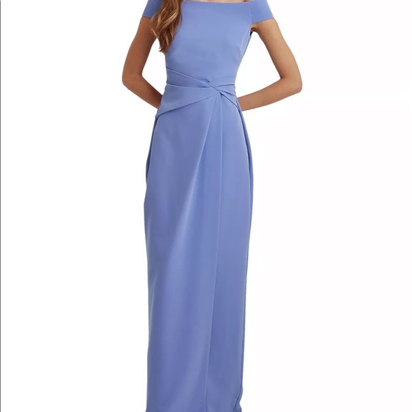 Ralph Lauren crepe off the shoulder dress 4 maxi Fuchsia STUNNING - Picture 10 of 11